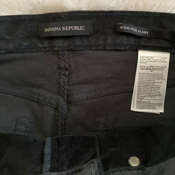 Banana Republic Black High Rise Flare Boot Cut Corduroy Pants_Size 28 - Picture 9 of 10